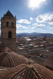 Rooftop city view Potosi Bolivia