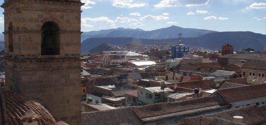 Rooftop city view Potosi Bolivia