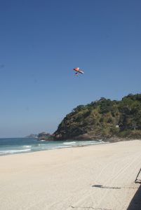 Sophie hang gliding, Rio, Brazil