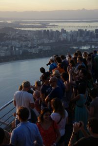 Tourists try to capture the sunset, Rio, Brazil