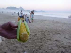 Food with a view. Copacabana. Rio, Brazil.