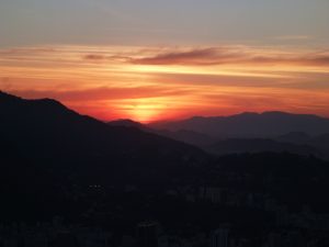 Fiery sky, Rio, Brazil