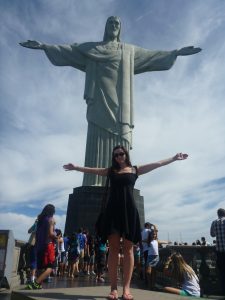 Classic Christo Redentor posing, Rio, Brazil