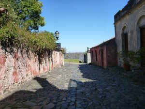A typical Colonia street Uruguay