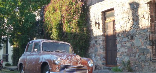 The town is full of old cars, adding to its charm Colonia