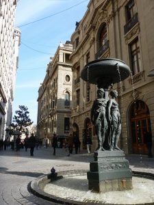 The town centre has a European feel Santiago