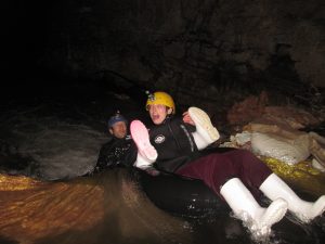 Tubing in total darkness