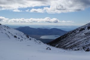 Descent view overlooking Lake Taupo