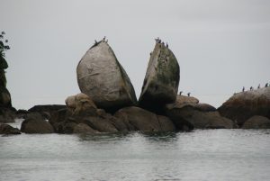 Split apple rock