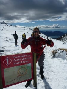 Olly entering the danger zone (looking surprisingly happy about it)