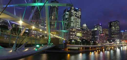 The river at night Brisbane