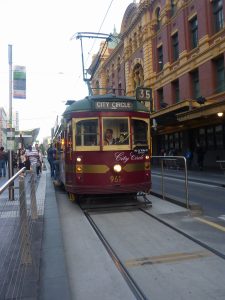 Old trams still in operation Melbourne