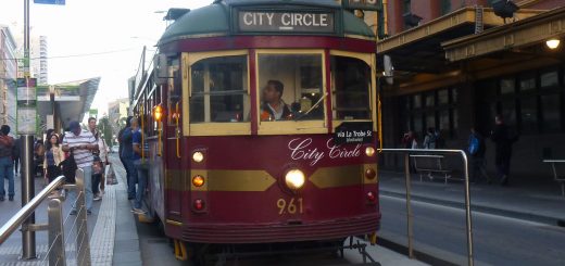 Old trams still in operation Melbourne