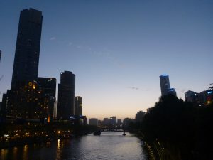 City at sunset Melbourne