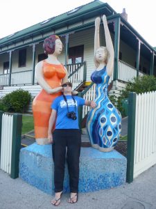 Olly relaxes with some local ladies