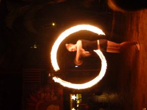 Fire dancer in Cairns