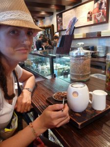 Soph finds a chocolate café!