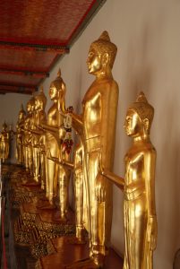 Golden Buddha statues at Wat Pho Bangkok