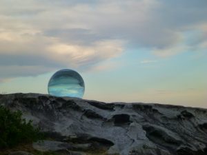 An exhibit from 'Sculptures by the sea' on Bondi... Sydney