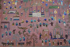 Inlay decoration at the Wat Luang Prabang