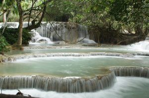 Magnetic waterfalls Luang Prabang