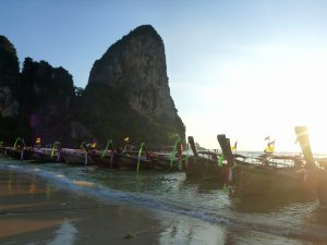 Long boats were the No 1 way to travel Krabi Thailand