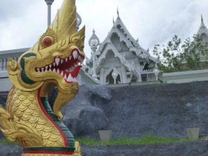 White temple in Krabi town Thailand