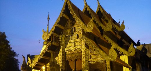 Wat Chediluang at sunset, Chiang Mai