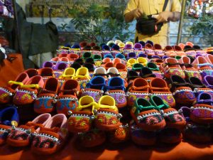 Colourful slipper stall, Chinag Mai market