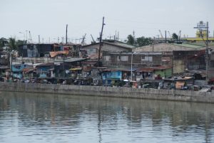 Riverside block of flats.