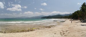 Impressive beach outside the river cave