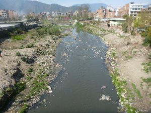Polluted and dirty, unfortunately a common scene