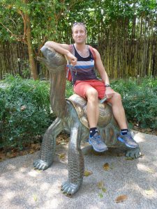Olly hitches a lift at the zoo