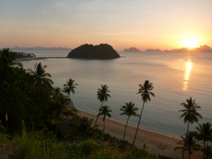 Sunset over Las Cabanas, Palawan