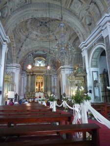 St Augustine fully painted renderings on the ceiling and walls. 