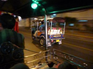 Racing the streets of Bangkok.