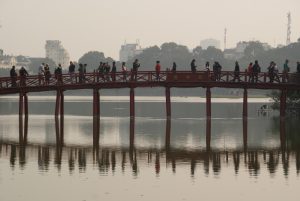 Ho Hoan Kiem bridge in Hanoi